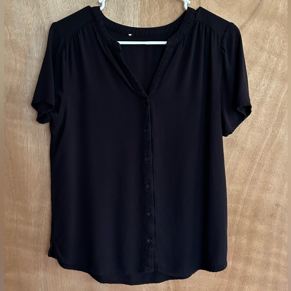 Black button up top